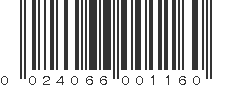 UPC 024066001160