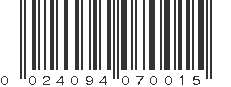 UPC 024094070015