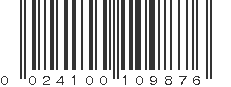 UPC 024100109876