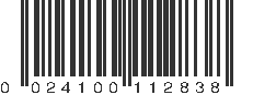 UPC 024100112838