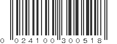 UPC 024100300518