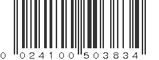 UPC 024100503834