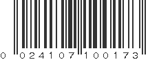 UPC 024107100173