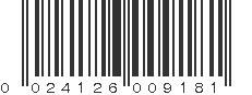 UPC 024126009181