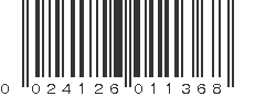 UPC 024126011368