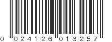 UPC 024126016257