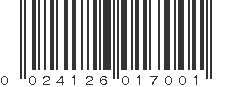 UPC 024126017001