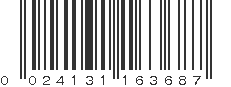 UPC 024131163687