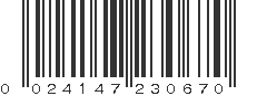 UPC 024147230670