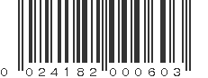 UPC 024182000603