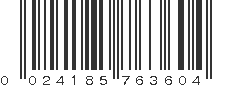 UPC 024185763604