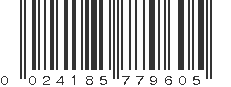 UPC 024185779605