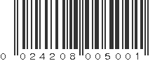 UPC 024208005001