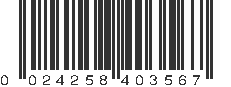 UPC 024258403567