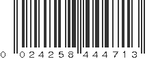 UPC 024258444713