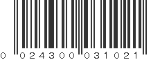 UPC 024300031021