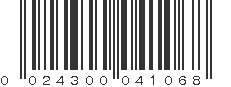 UPC 024300041068