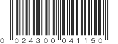 UPC 024300041150