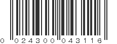 UPC 024300043116