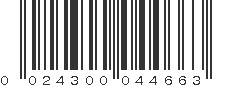 UPC 024300044663