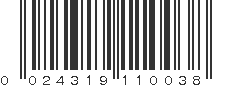 UPC 024319110038