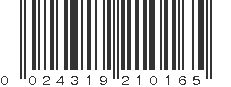 UPC 024319210165