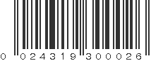 UPC 024319300026