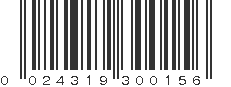 UPC 024319300156