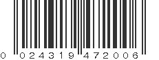 UPC 024319472006