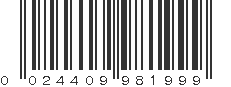 UPC 024409981999