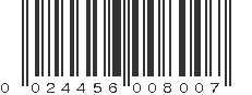 UPC 024456008007