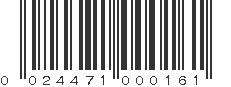 UPC 024471000161