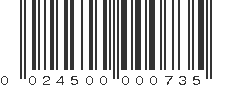 UPC 024500000735