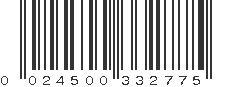 UPC 024500332775