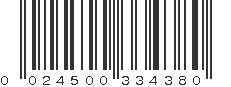 UPC 024500334380