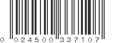 UPC 024500337107