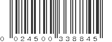 UPC 024500338845