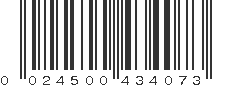 UPC 024500434073