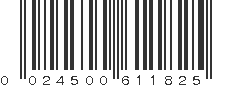 UPC 024500611825