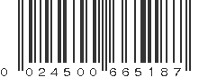 UPC 024500665187