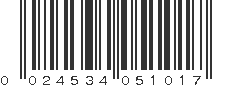 UPC 024534051017