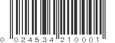 UPC 024534210001