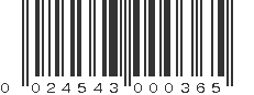 UPC 024543000365