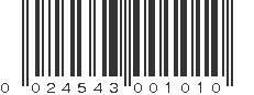 UPC 024543001010