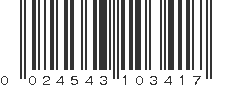 UPC 024543103417