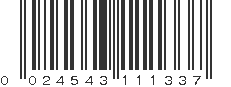 UPC 024543111337