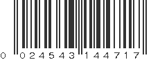 UPC 024543144717