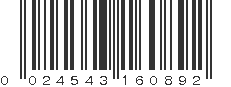 UPC 024543160892