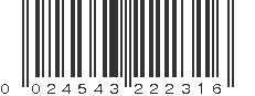 UPC 024543222316