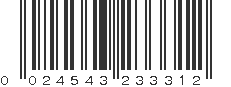 UPC 024543233312